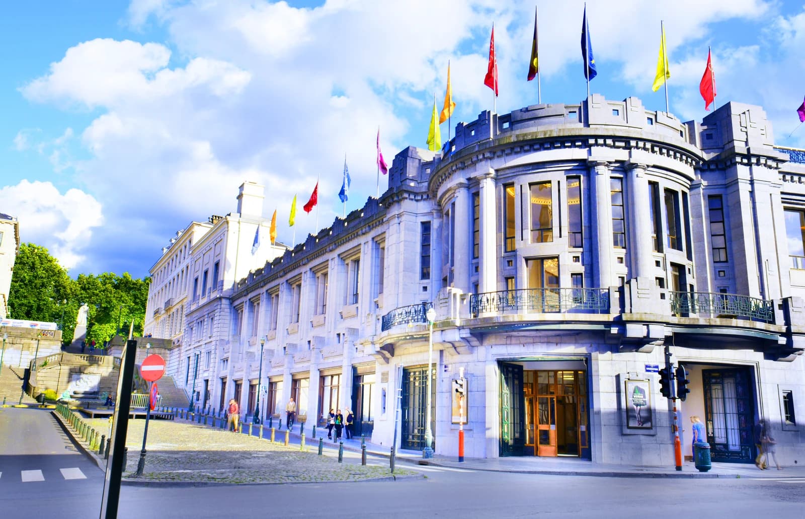 Exterior of the Palais des Beaux-Arts (BOZAR) in Brussels, designed by Victor Horta.