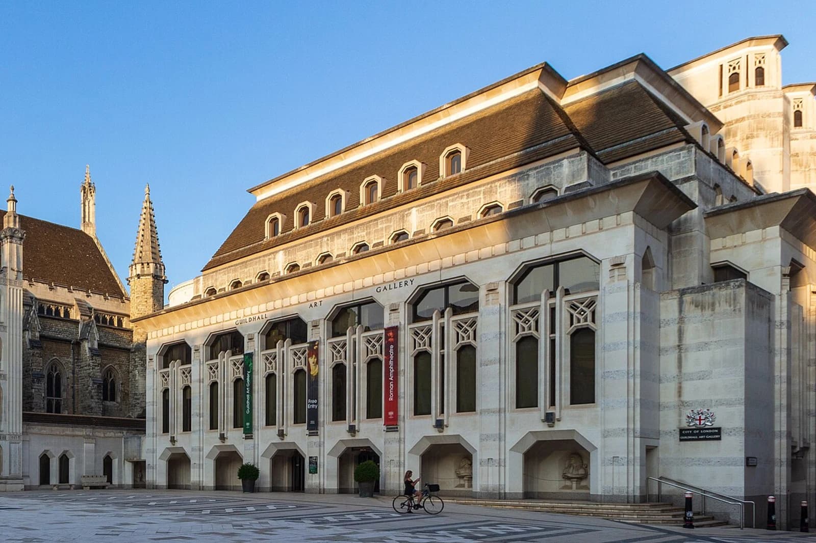 The exterior of the Guildhall Art Gallery, City of London