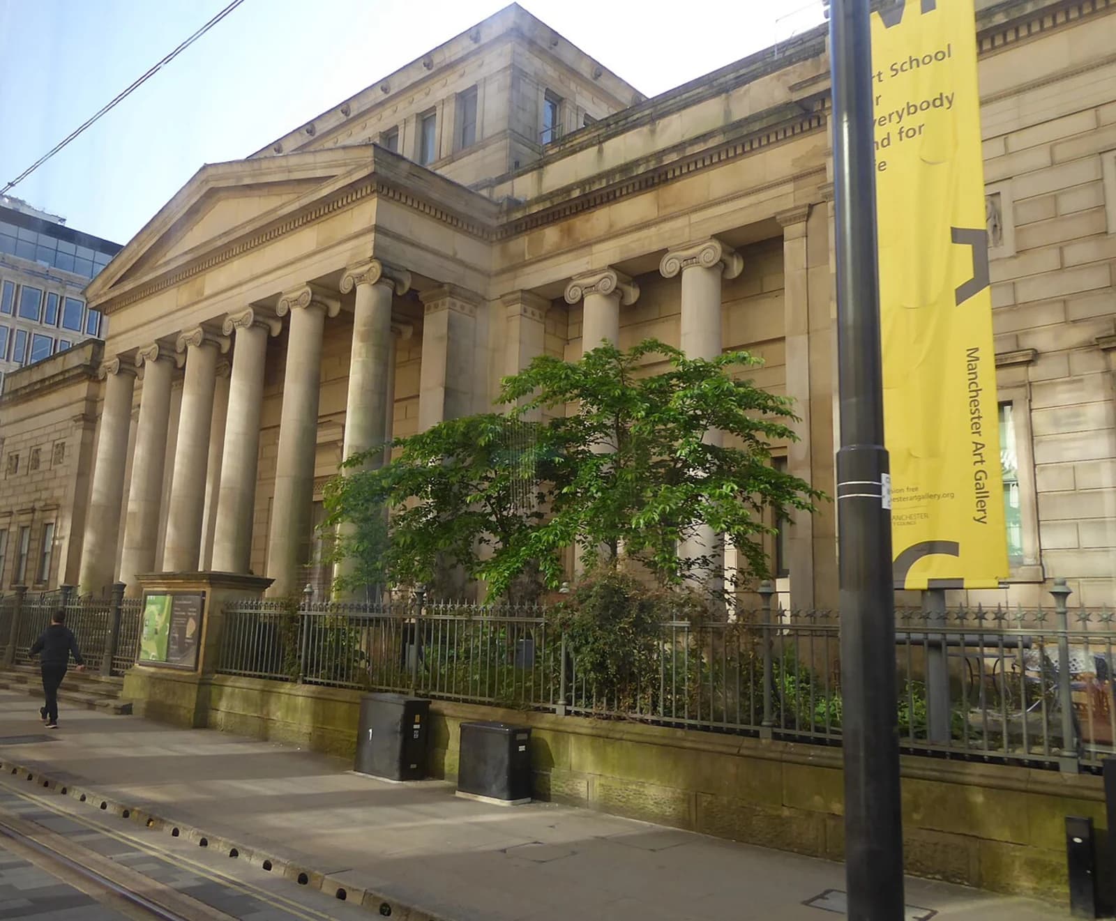 Neo-classical exterior of Manchester Art Gallery on Mosley Street, Manchester