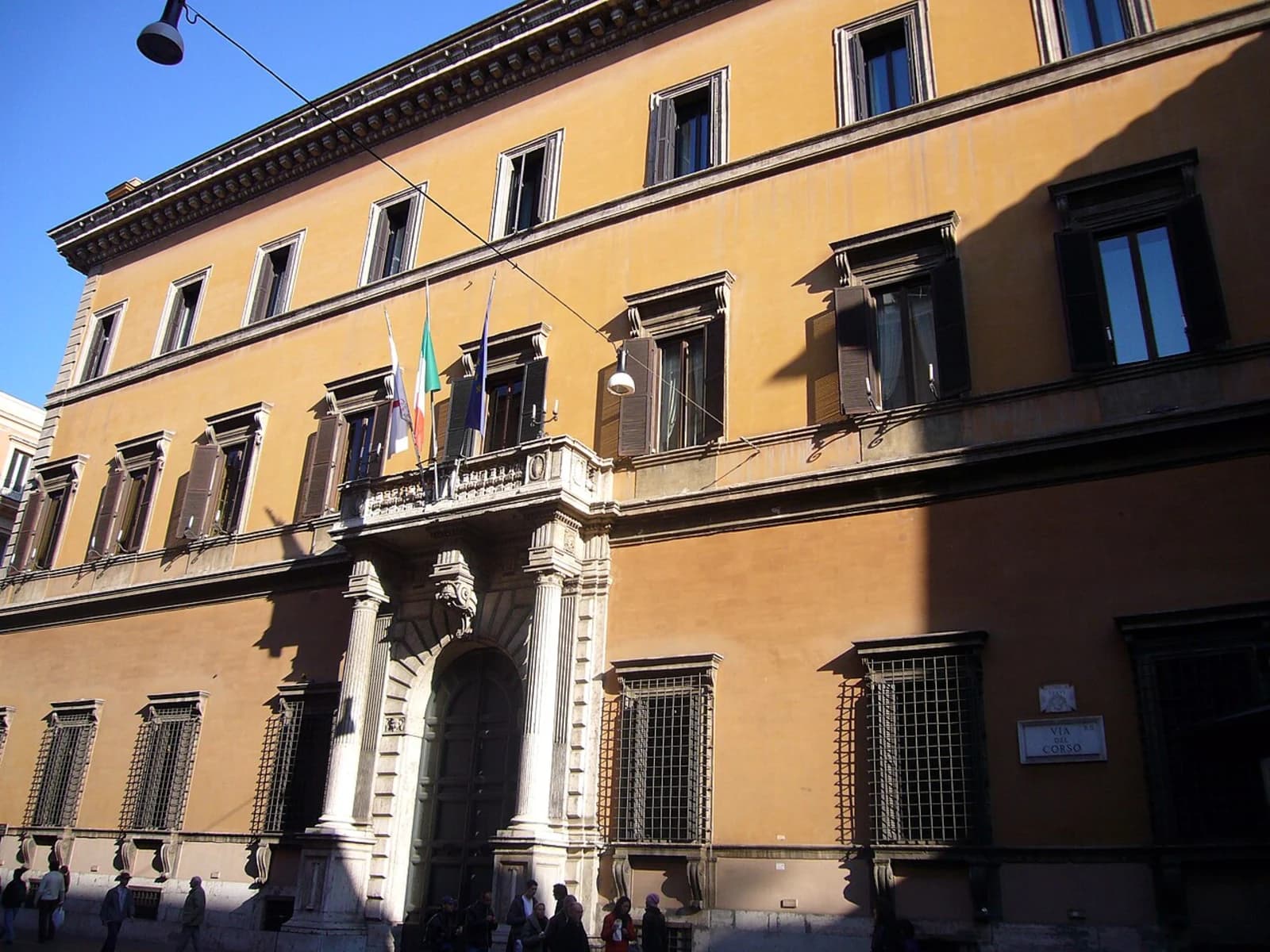 Facade of Palazzo Sciarra Colonna on Via del Corso, Rome (Museo Fondazione Roma)