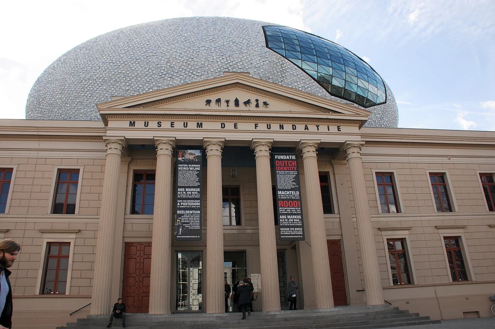 Museum De Fundatie in Zwolle, with the distinctive oval dome extension on the neoclassical palace building