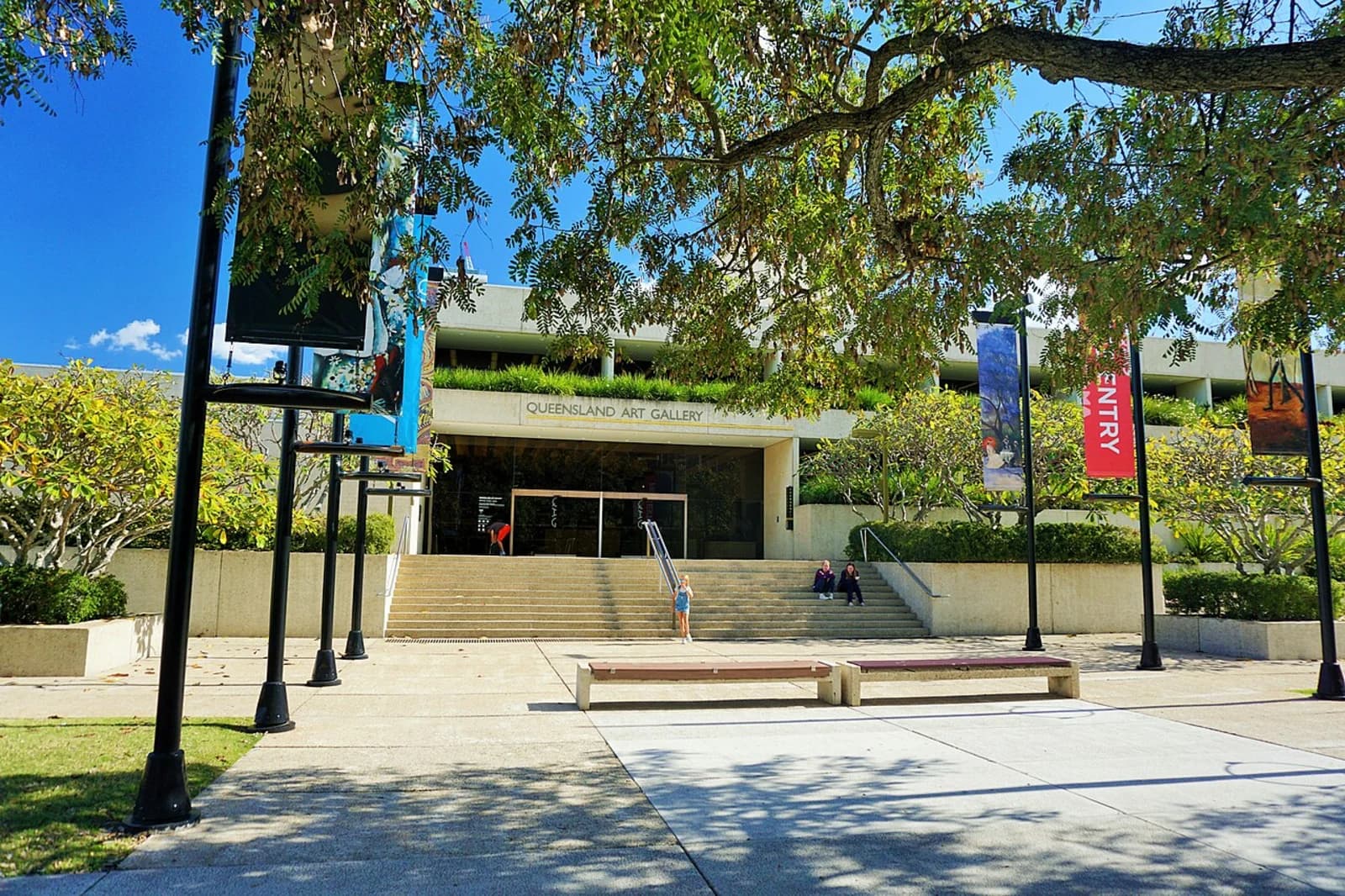 Exterior of the Queensland Art Gallery (QAGOMA), South Brisbane