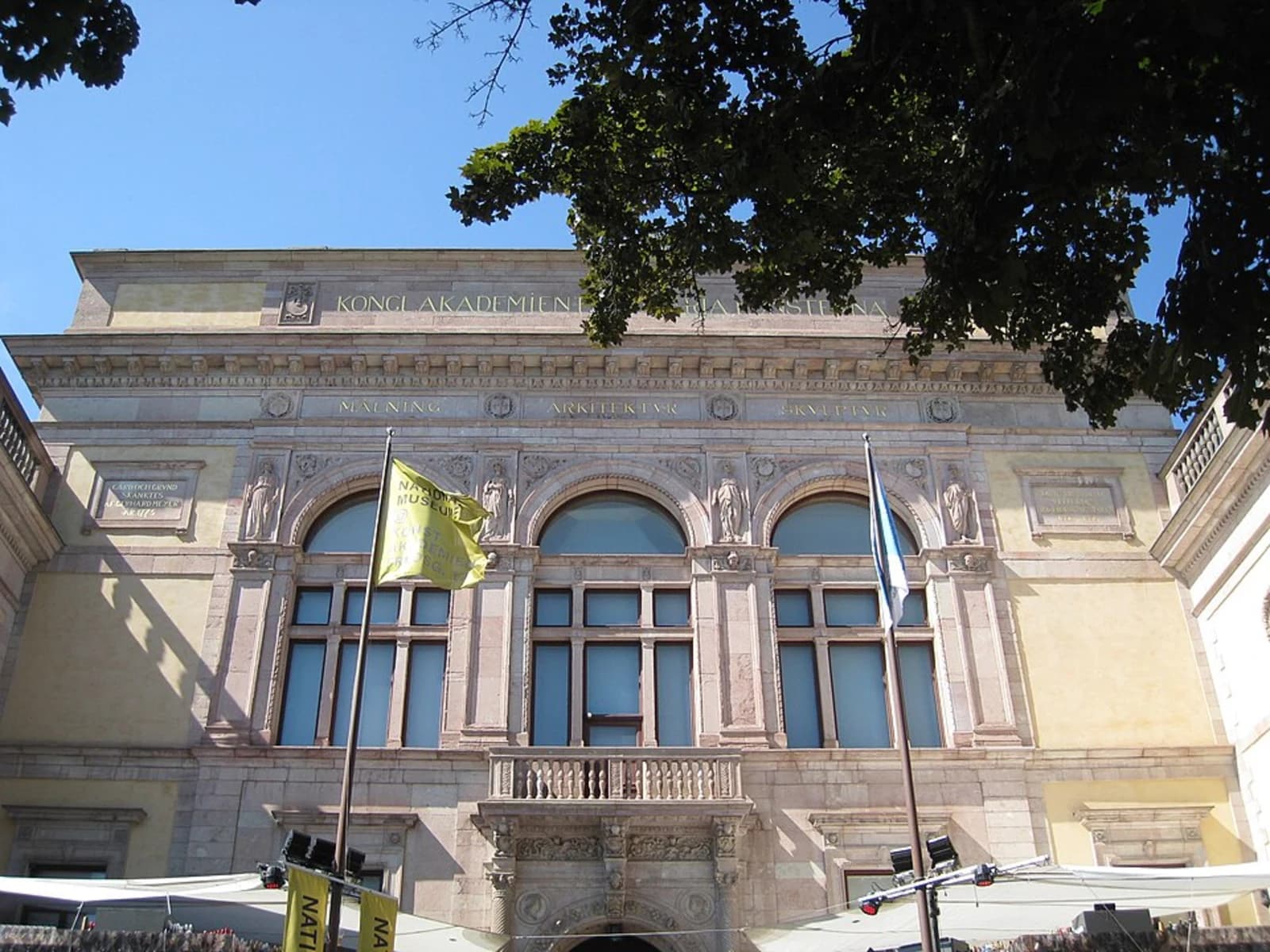 Facade of the Royal Swedish Academy of Fine Arts at Fredsgatan 12, Stockholm
