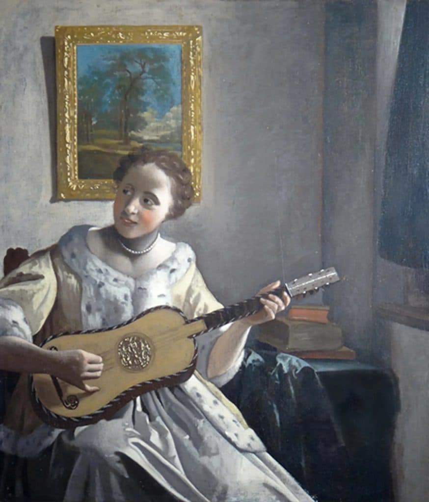 A Lady Playing the Guitar, copy after Vermeer, John G. Johnson Collection at the Philadelphia Museum of Art