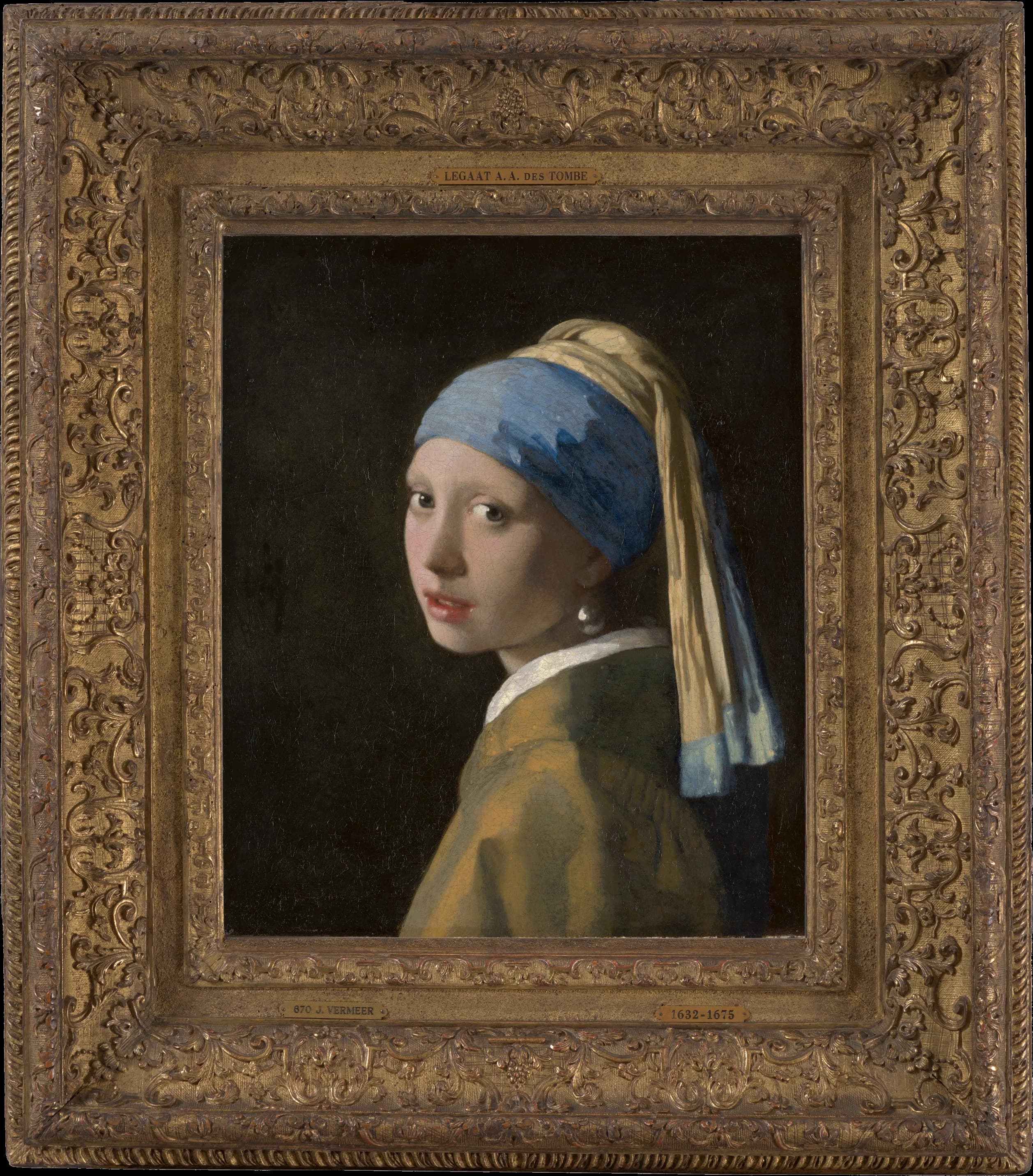 Girl with a Pearl Earring in its frame