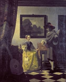 Man and Woman at a Spinet, a 1932 forgery by Han van Meegeren in the manner of Johannes Vermeer