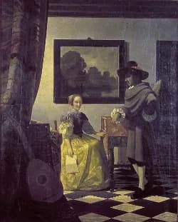 Man and Woman at a Spinet, a 1932 forgery by Han van Meegeren in the manner of Johannes Vermeer