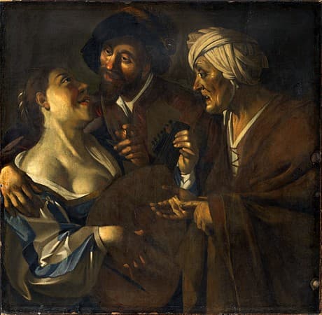 The Procuress, a 20th-century forgery in the manner of Dirck van Baburen, attributed to Han van Meegeren